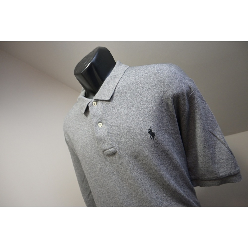 Polo Ralph Lauren Polo Shirt Mens XL Gray Short Sleeve Embroidered Pony EUC